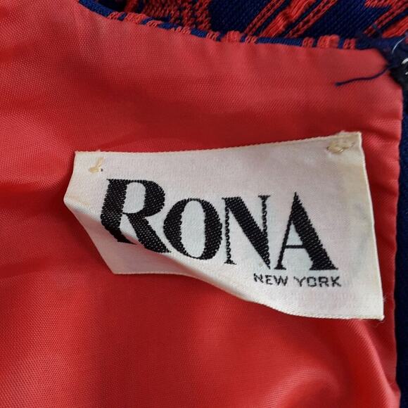 Vintage 60's Rona Shift dress with Matching Coat Jacket Women's Size Medium Red - Picture 10 of 10